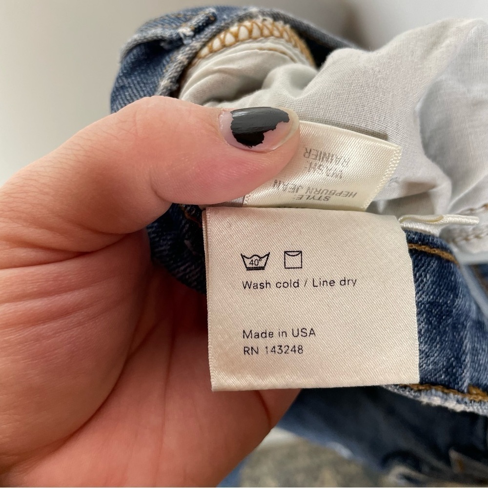 Reformation Hepburn Jeans in Rainier Wash Size 24‎ - Picture 8 of 8